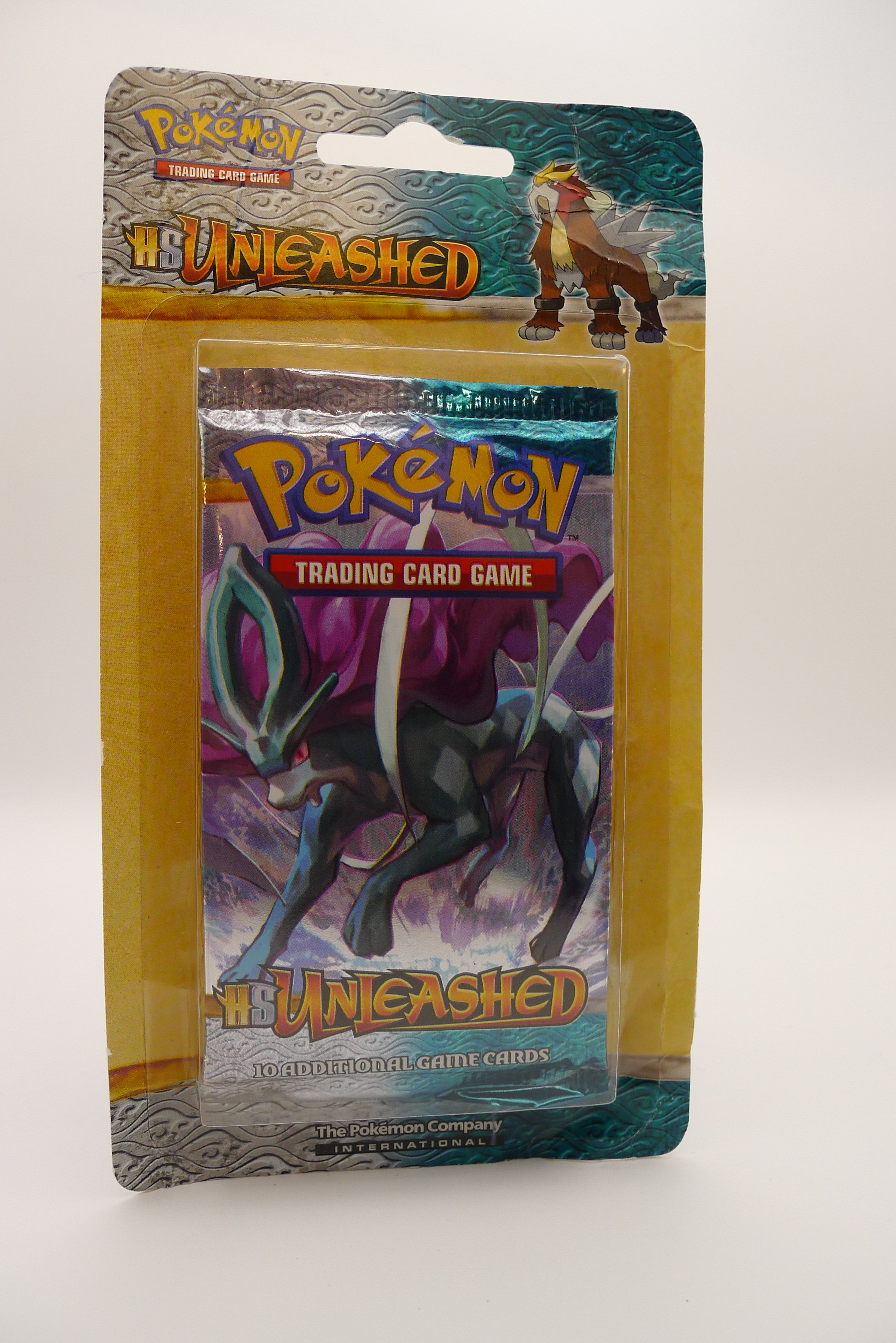 Forseglet Pokémon HS Unleashed booster blister med original artwork og uåpnet booster pack.