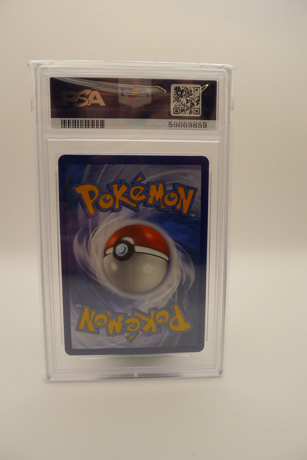 Bakside av PSA-kort med autentiseringsnummer