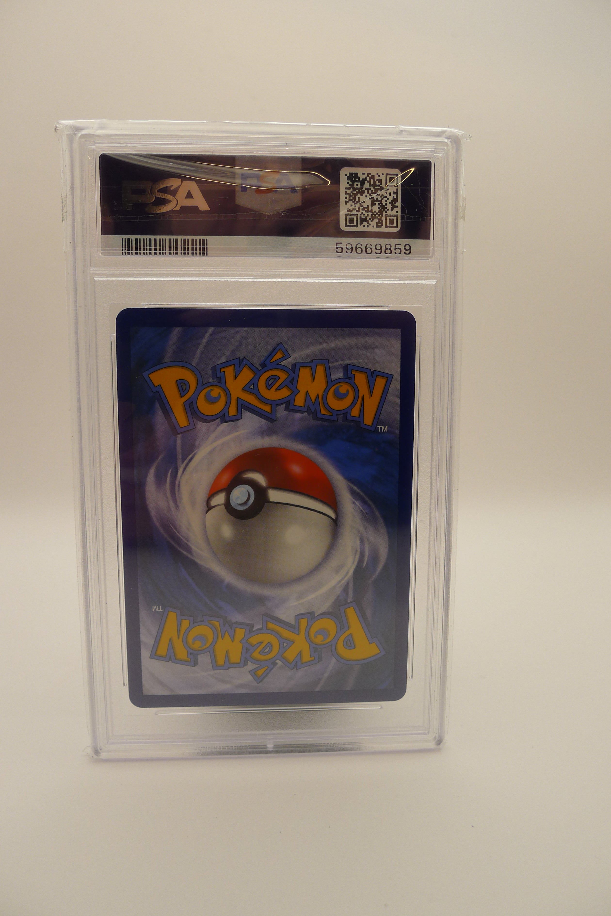 Bakside av PSA-kort med autentiseringsnummer