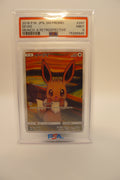 PSA 9 Mint Eevee Munch: A Retrospective japansk promo 2018 i original PSA-holder.