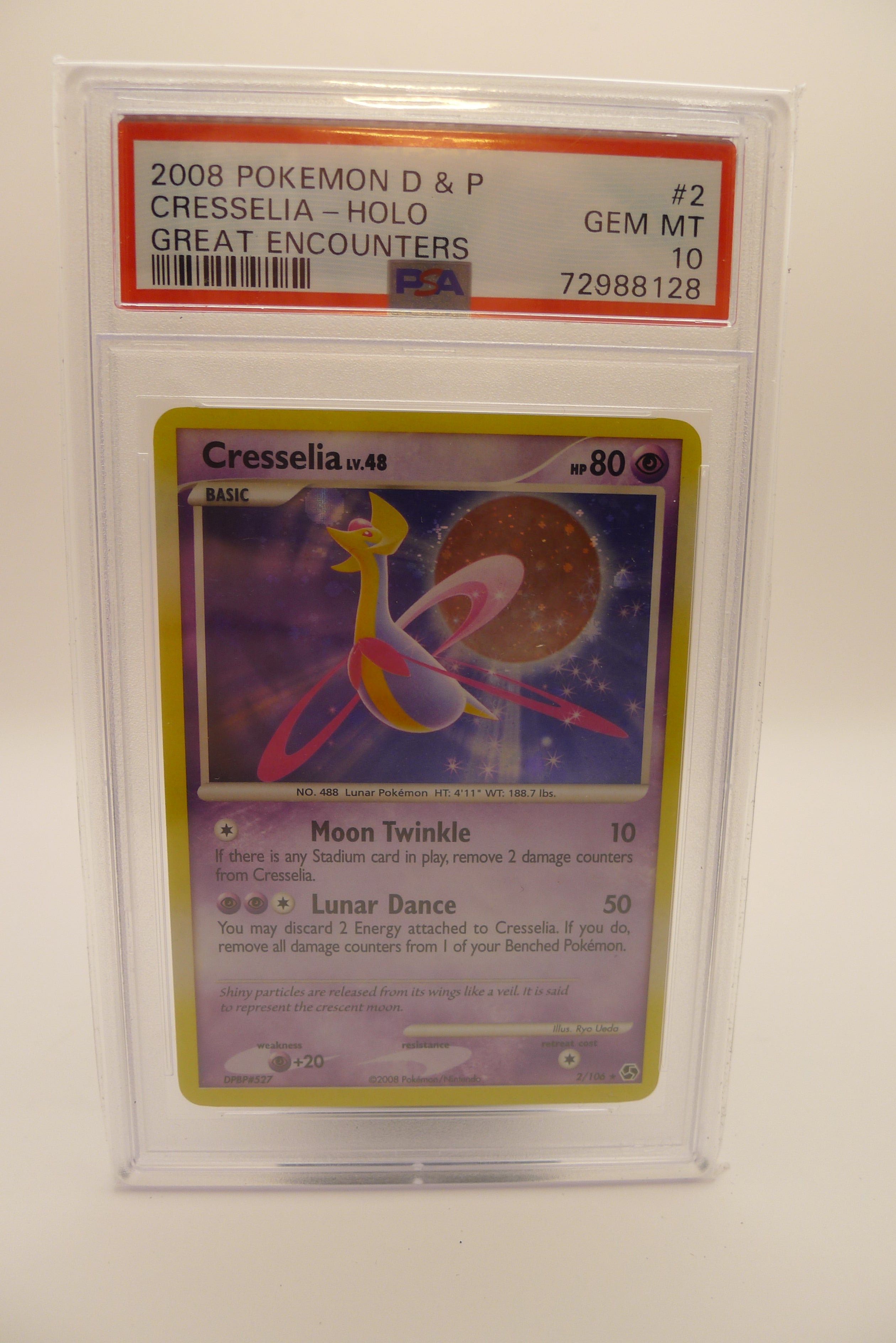 GEM MINT PSA 10 *Swirl* Pokemon Cresselia 2/106 POP 45 Holo Great