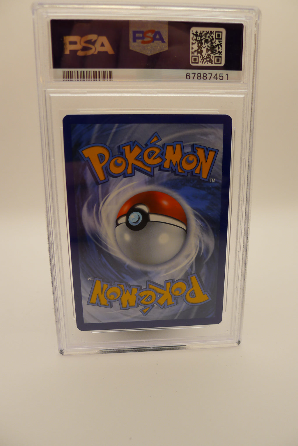 Pokémon-bakside med PSA-forsegling