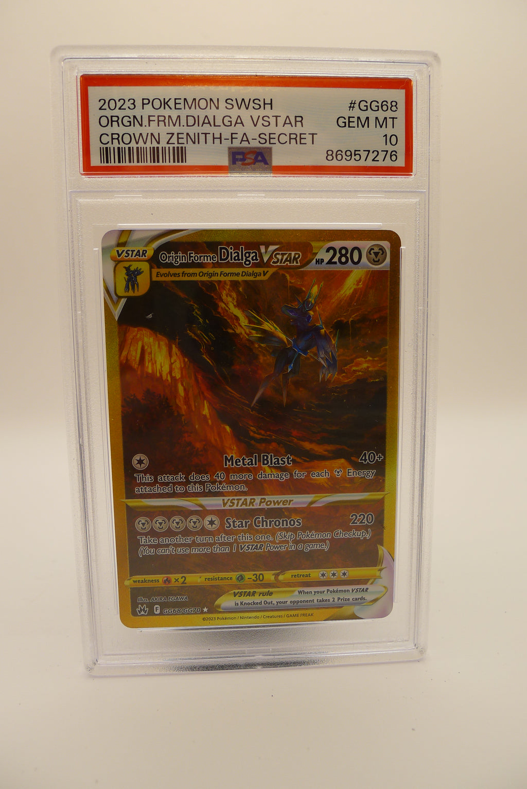 Origin Forme Dialga VSTAR GG68 – PSA 10