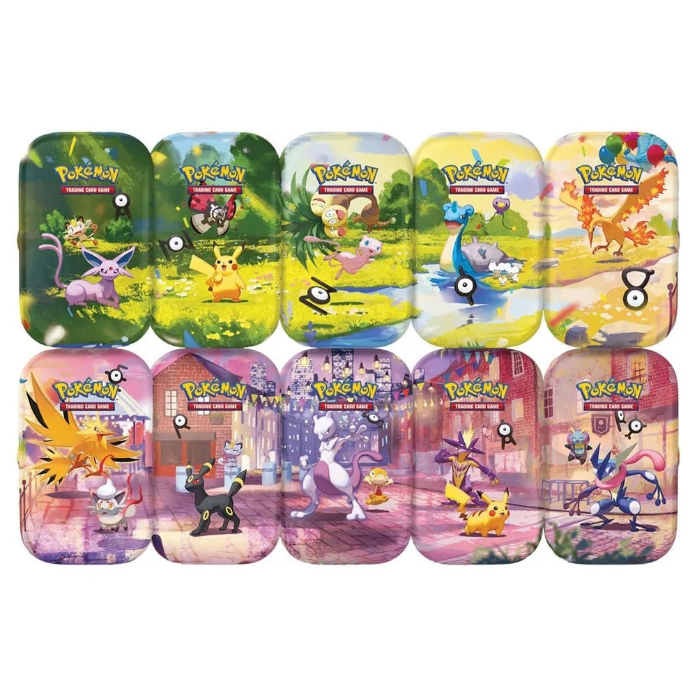 Pokémon TCG Mini Tins med assorterte Pokémon-design – selges per stykk