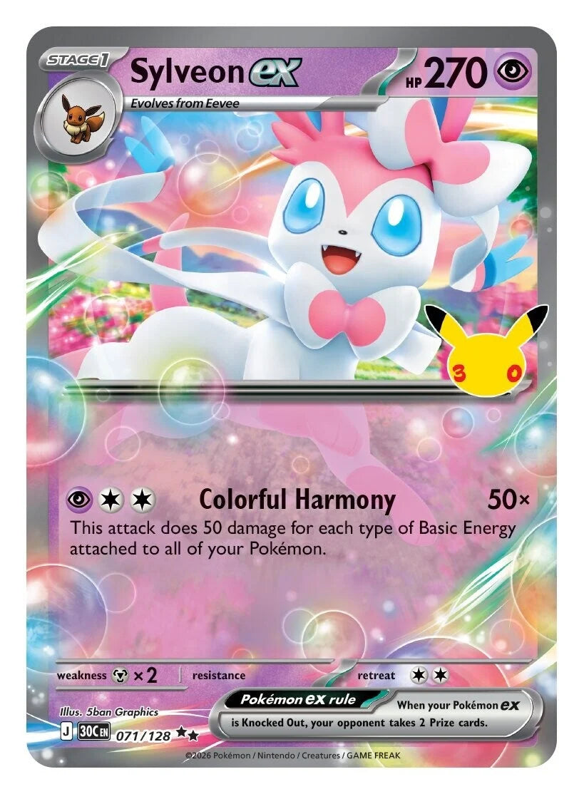 Pokémon Sylveon ex promo og oversize-kort
