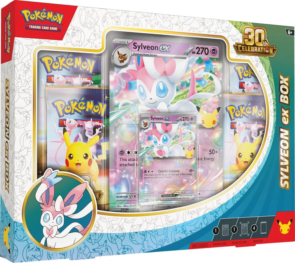 Pokémon 30th Celebration Sylveon ex Box forside
