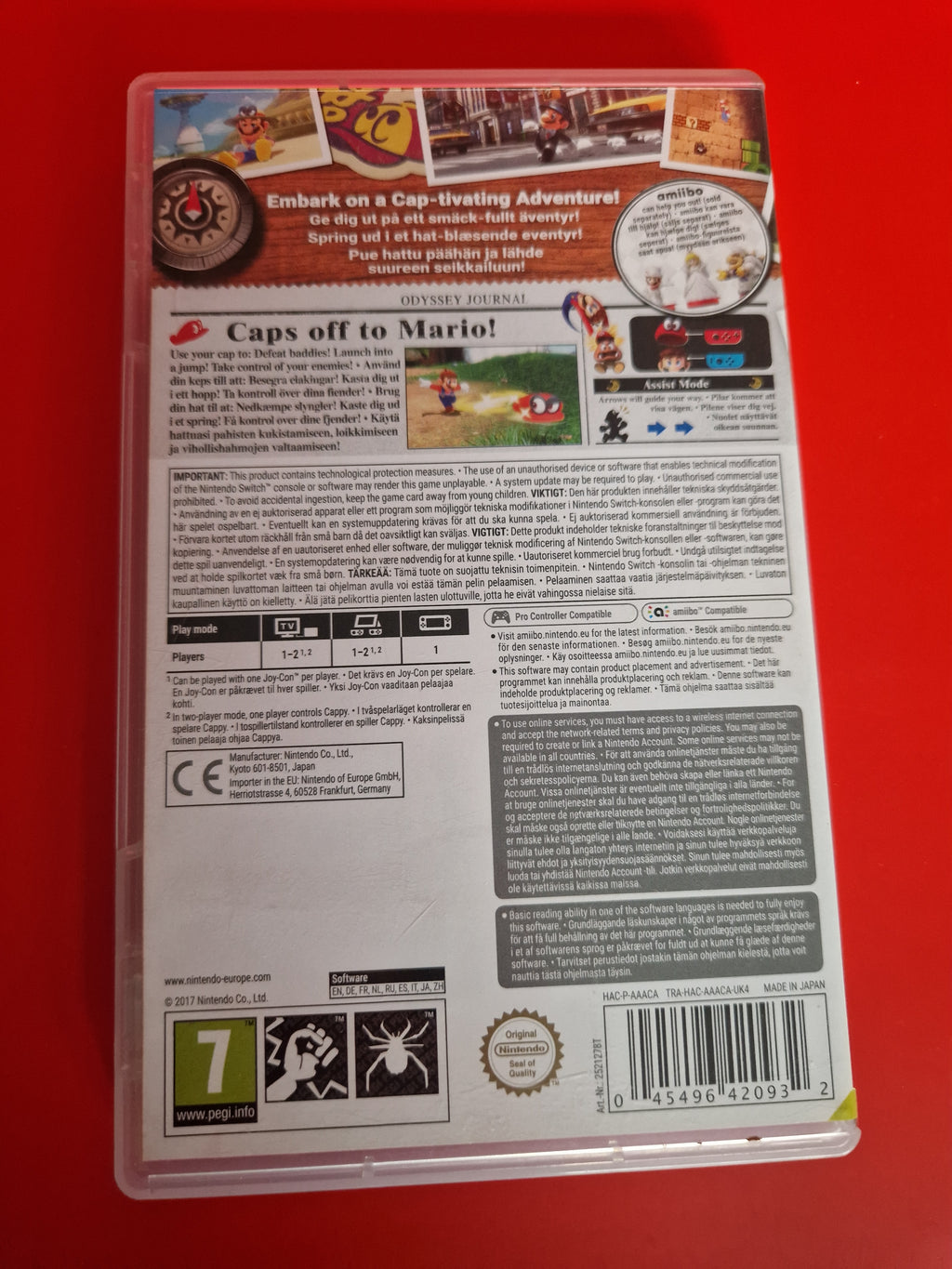 Super Mario Odyssey bakside 