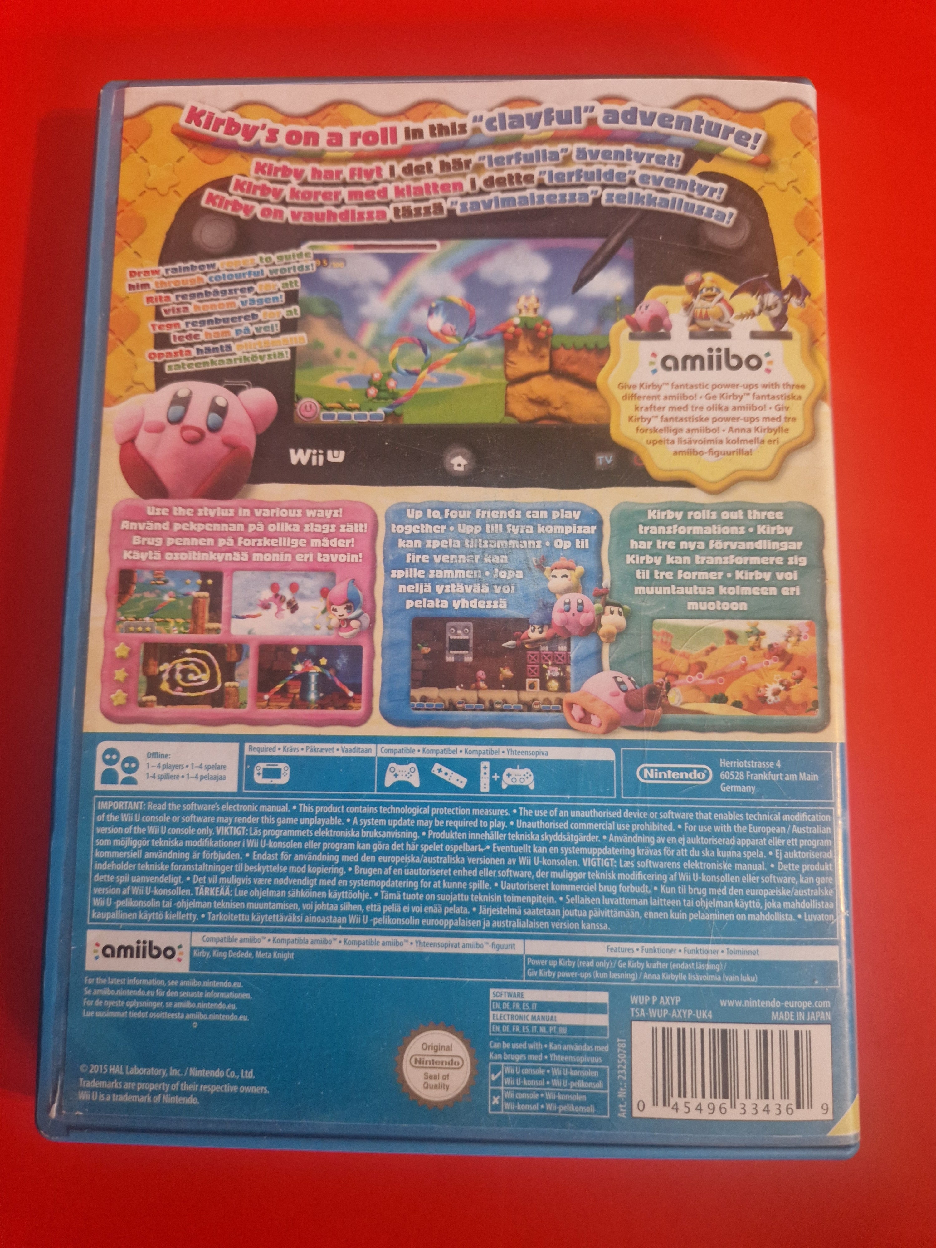 Kirby and the Rainbow Paintbrush bakside 