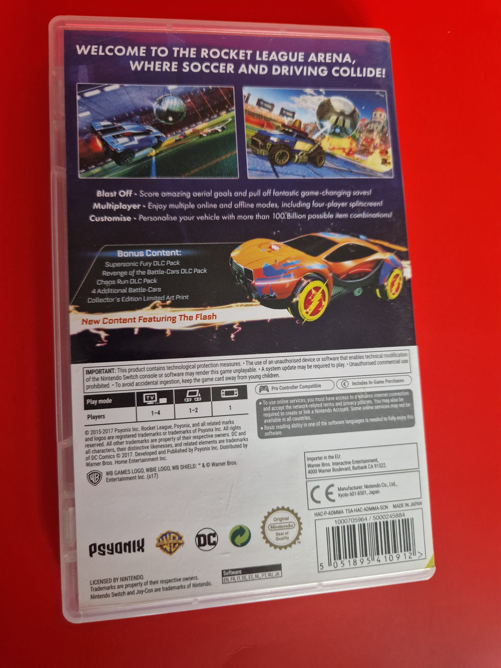 Rocket League Collector's Edition bakside 