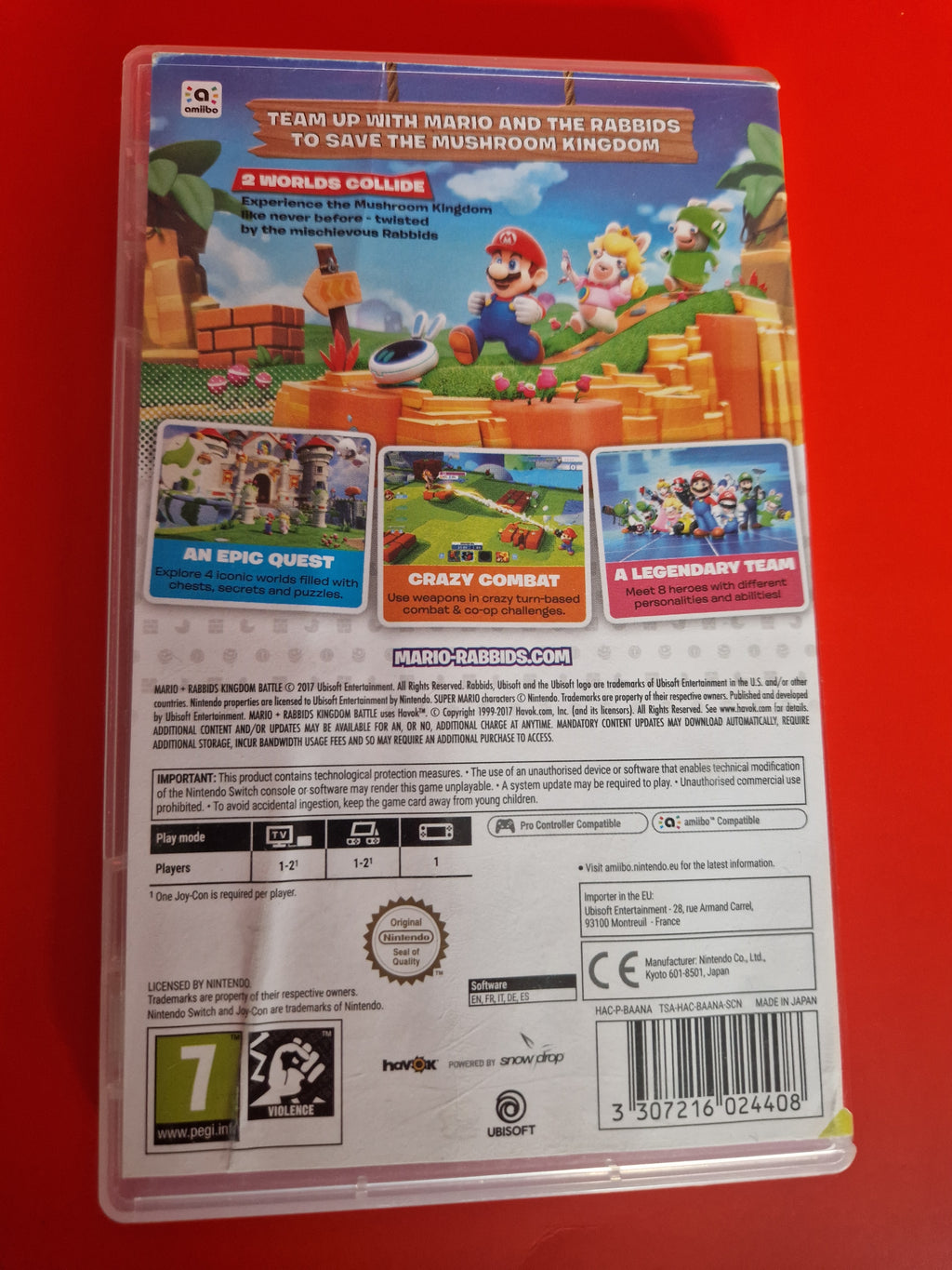 Mario + Rabbids Kingdom Battle bakside 